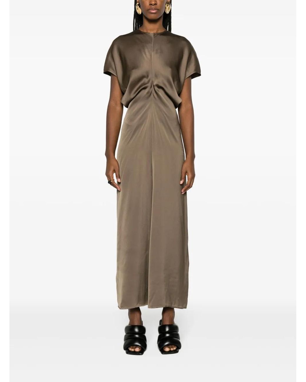 TOTEME Slouch Waist Maxi Dress in Natural | Lyst