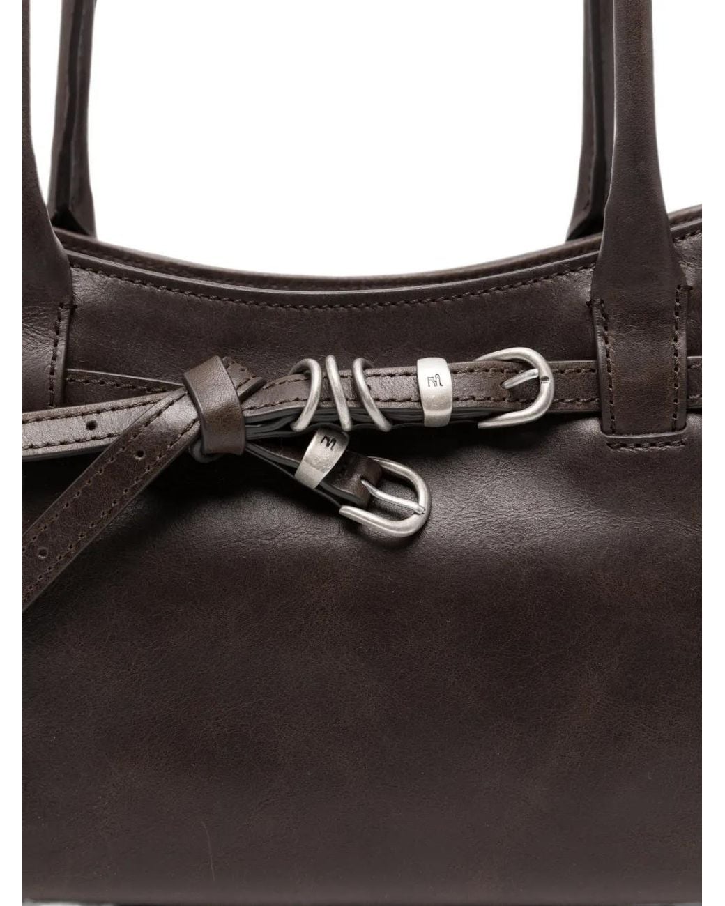 MARGE SHERWOOD Black Grandma Used Leather Shoulder Bag