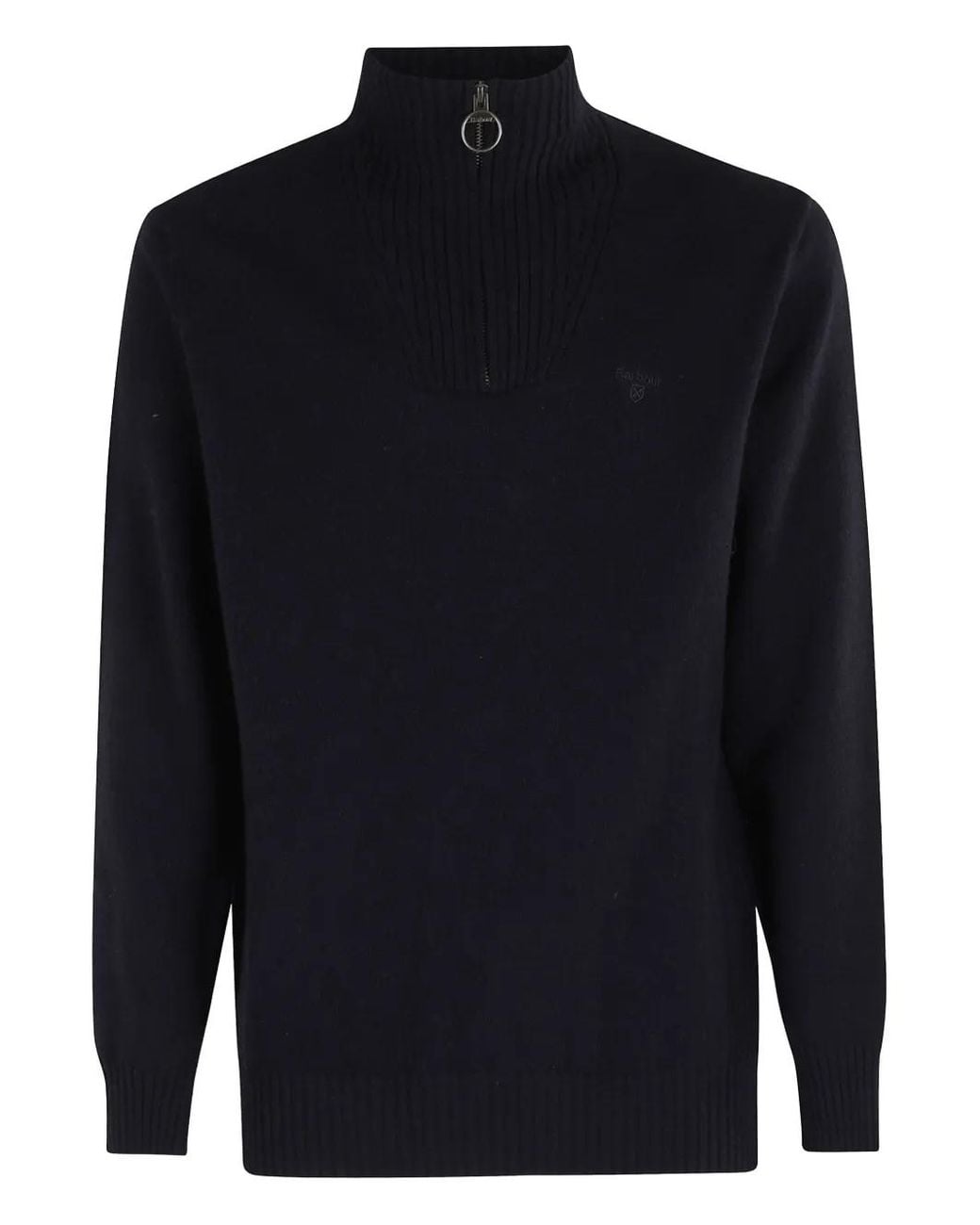 Barbour Blue Embroidered-Logo Sweater for men