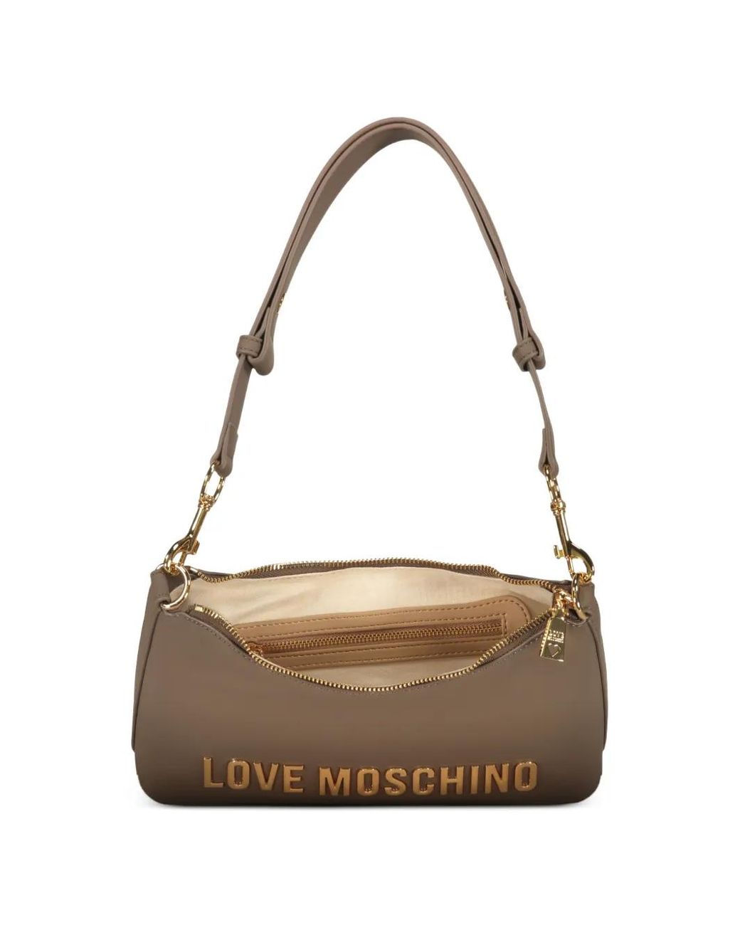 Love Moschino White Logo Lettering Shoulder Bag