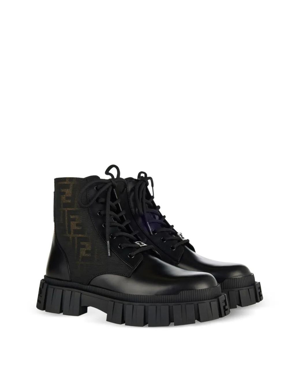 Fendi Force Biker Boots in Black for Men | Lyst