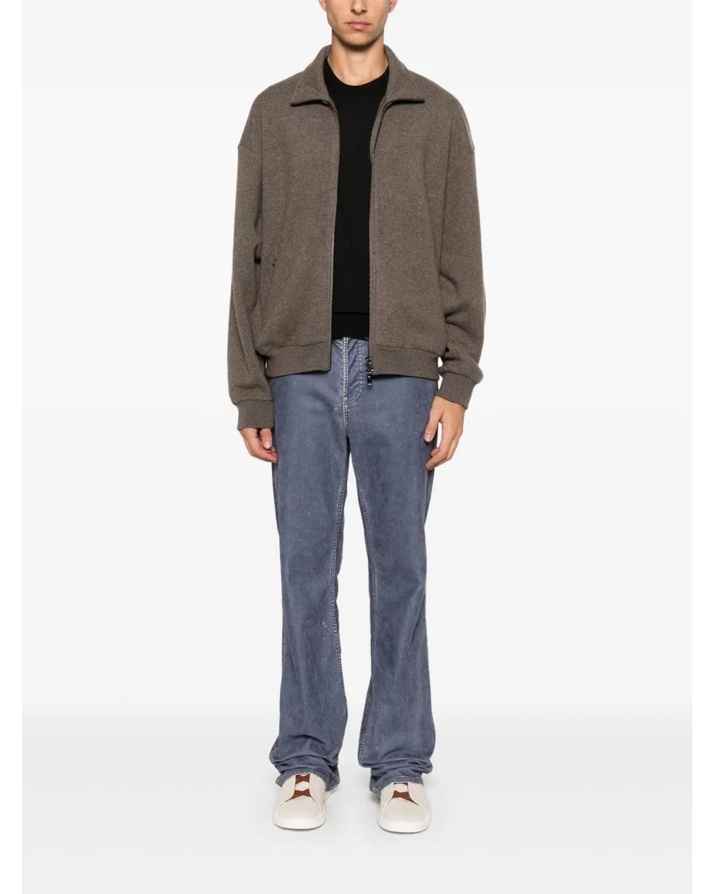 Kiton Black Wool Sweater for men