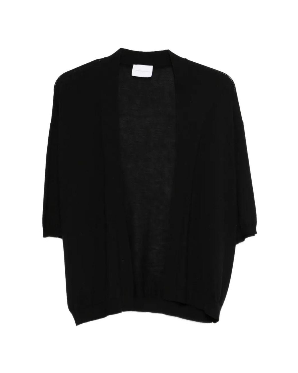 SOLOCASCMIR Black Short-Sleeved Cardigan