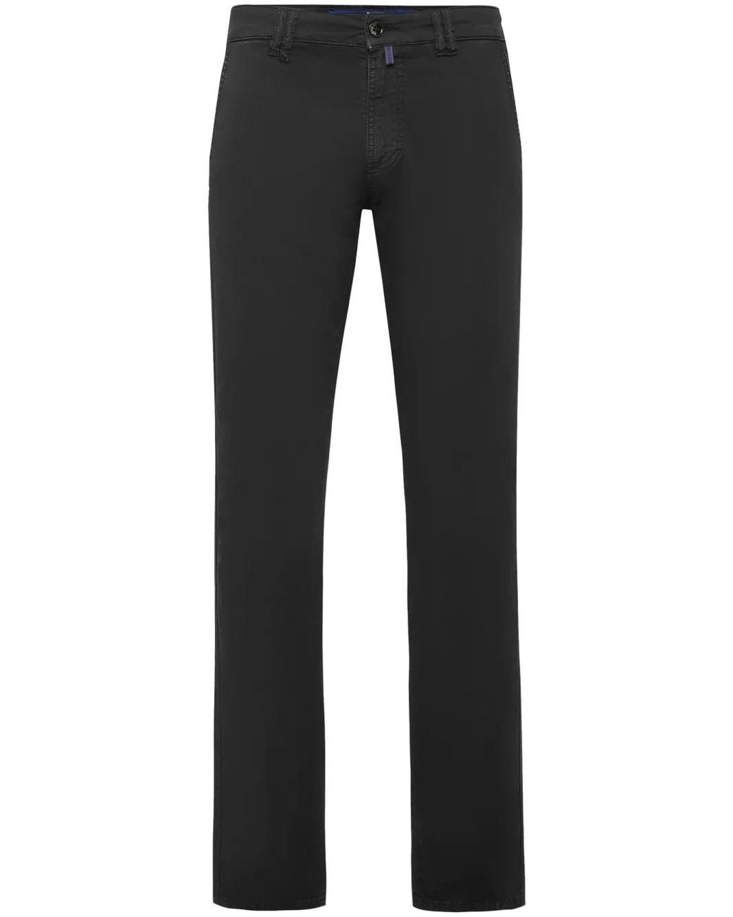 Billionaire Black Logo-Embroidered Denim Chino Trousers for men