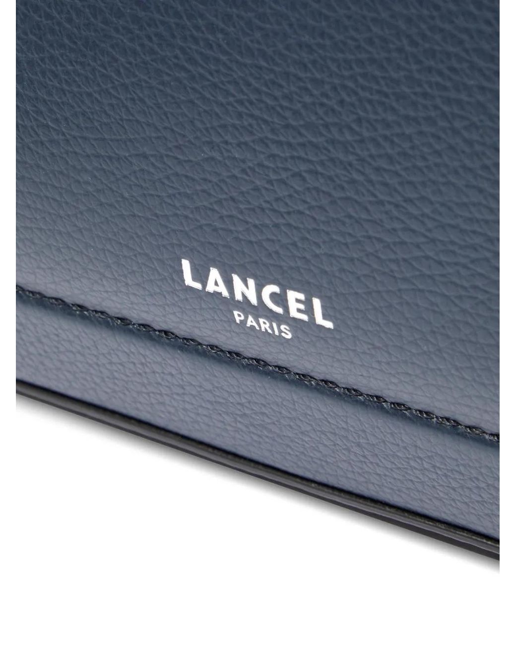 Lancel Blue Neo Izy Leather Tote Bag