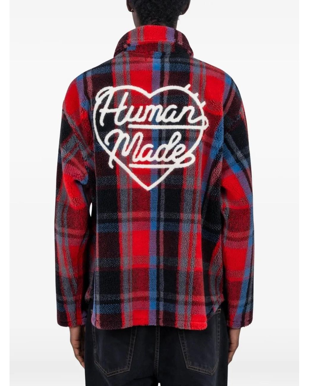 Human Made Red Plaid Sweatshirt for men