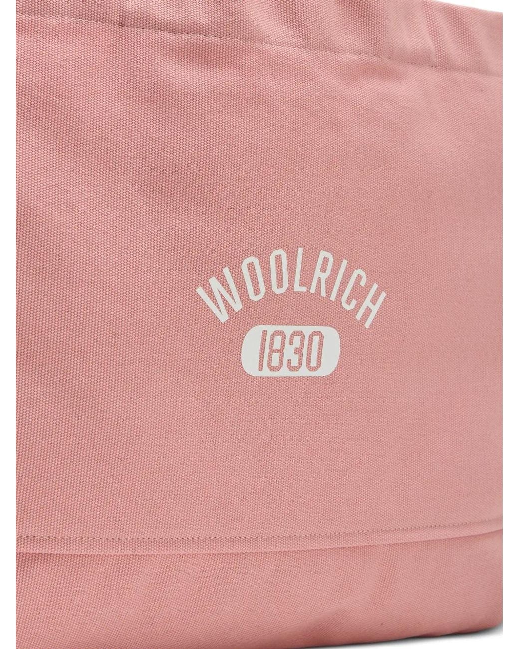 Woolrich Pink Logo-Print Tote Bag for men