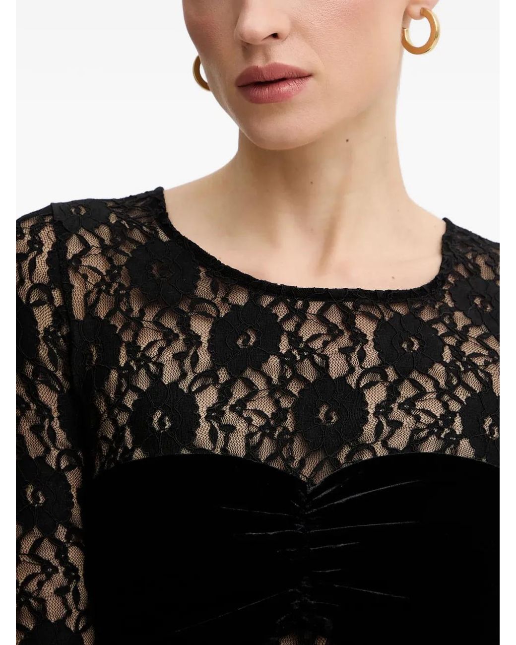 Bardot Black Helenie Velour Maxi Dress