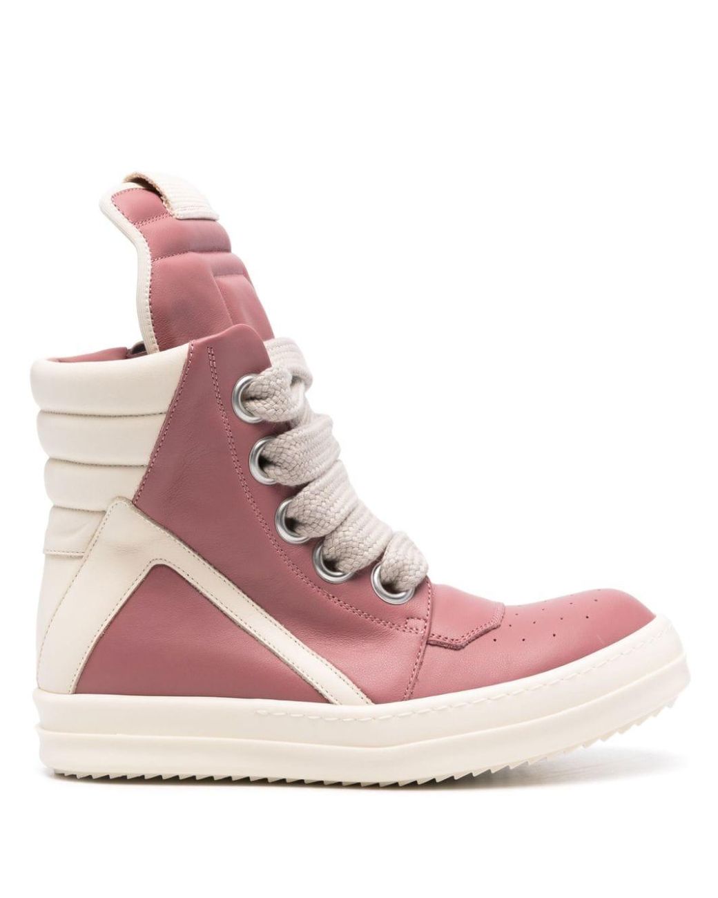 靴 Rick owens geobasket pink Rick Owens Pink Jumbo Lace Geobaskets from seller
