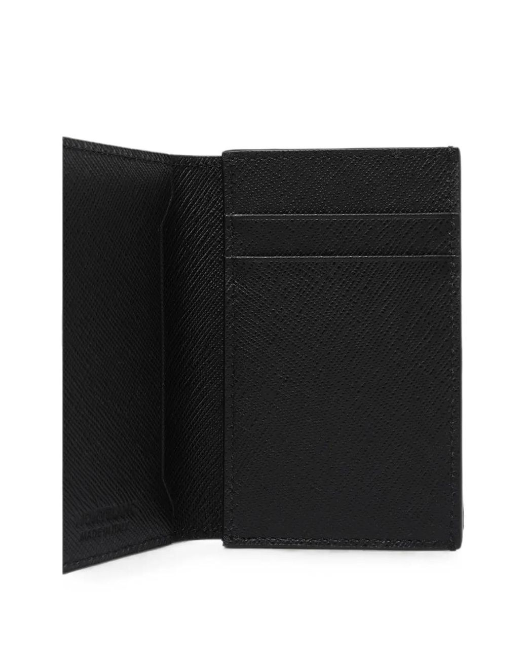 Montblanc Black Logo-Plaque Cross-Grain Cardholder for men