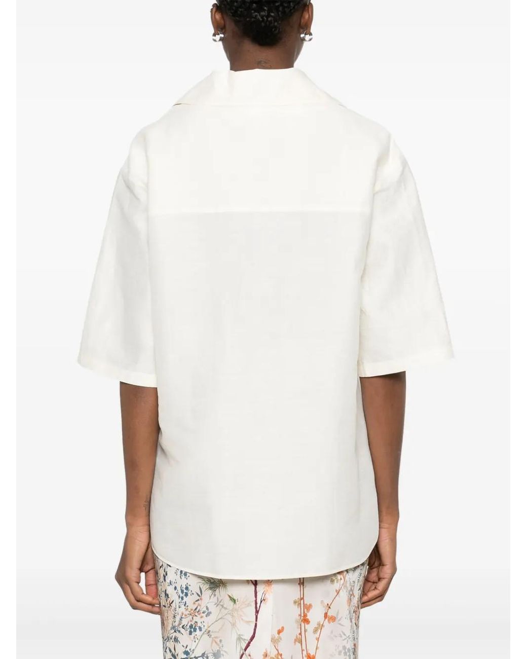 Max Mara White Osiride Top