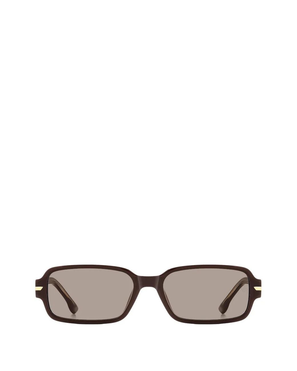Victoria Beckham Brown Rectangle-Frame Sunglasses