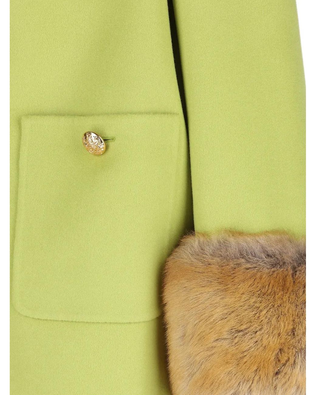 Valentino Garavani Green Button-Front Coat