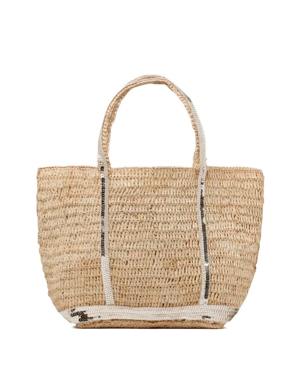 Vanessa Bruno Sequin Embellished Raffia Tote Bag In White Lyst Vanessa Bruno Sequin Embellished Raffia Tote Bag In White Lyst