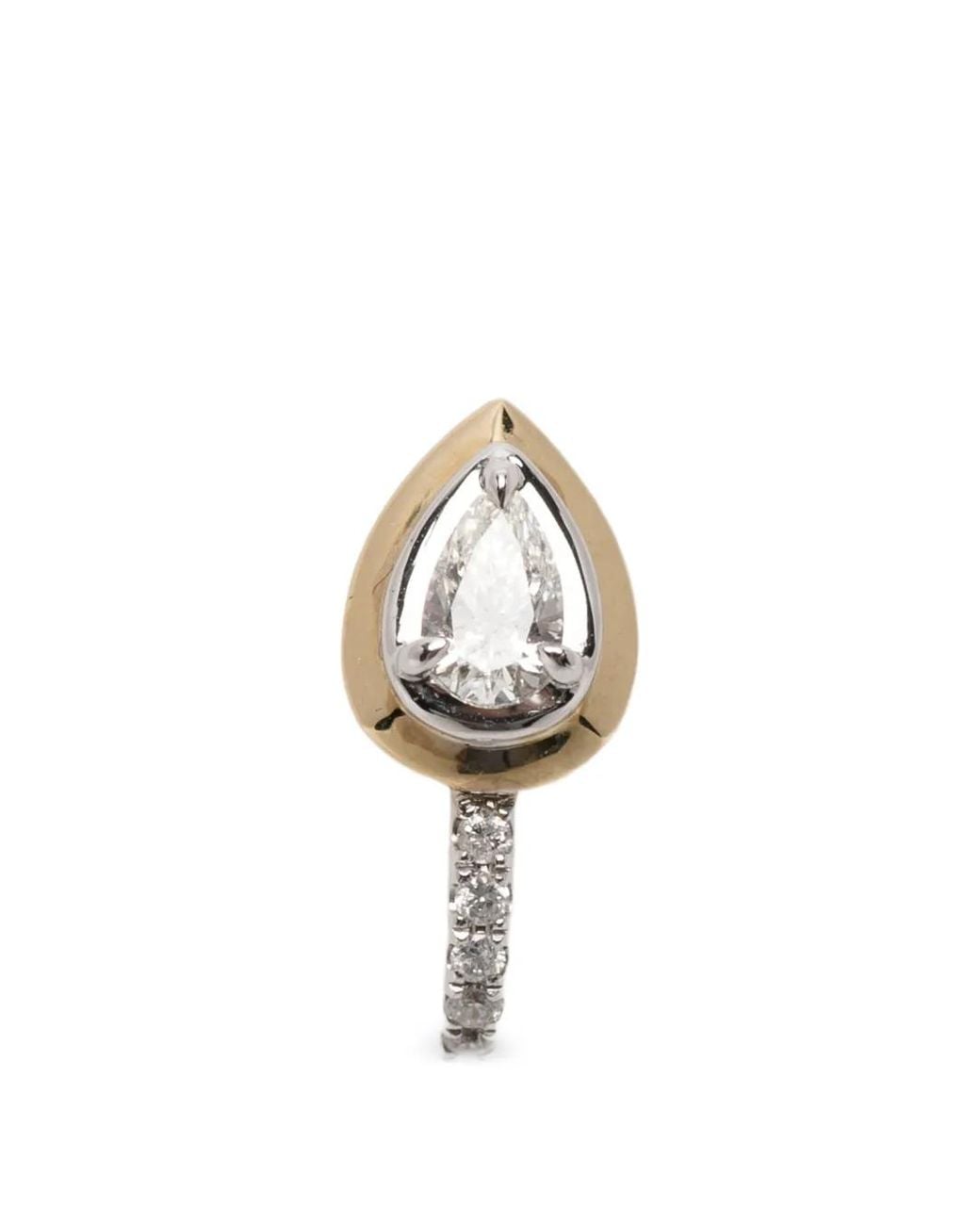 Rainbow K Metallic Diamond Pear Earring