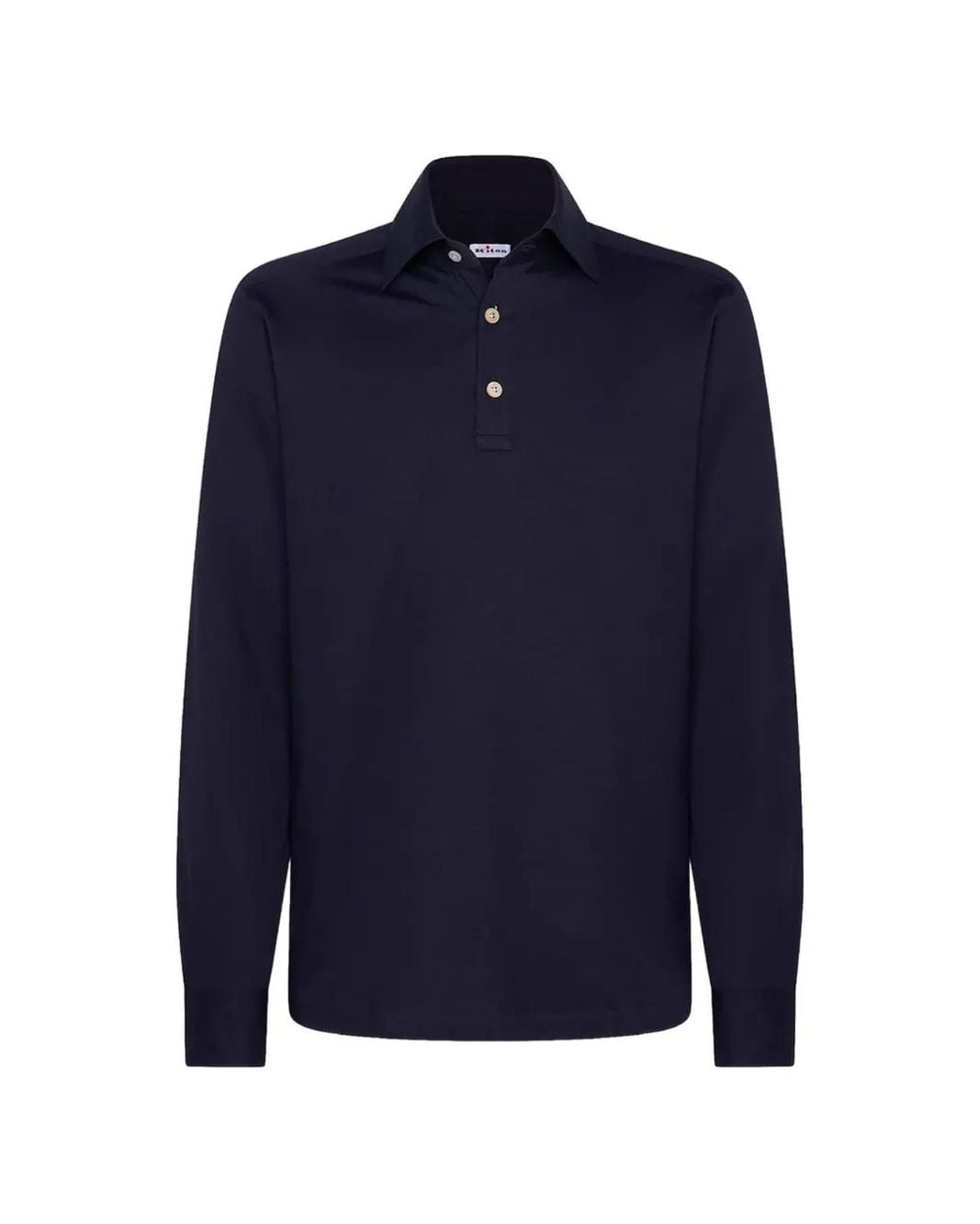 Kiton Blue Positano Long-Sleeve Shirt for men