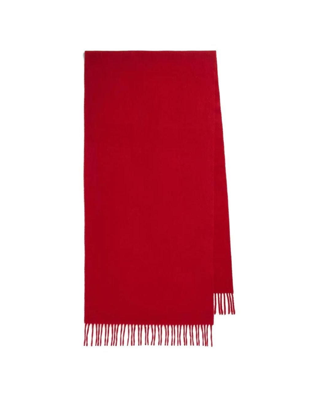 Totême Red Fringed-Edge Scarf