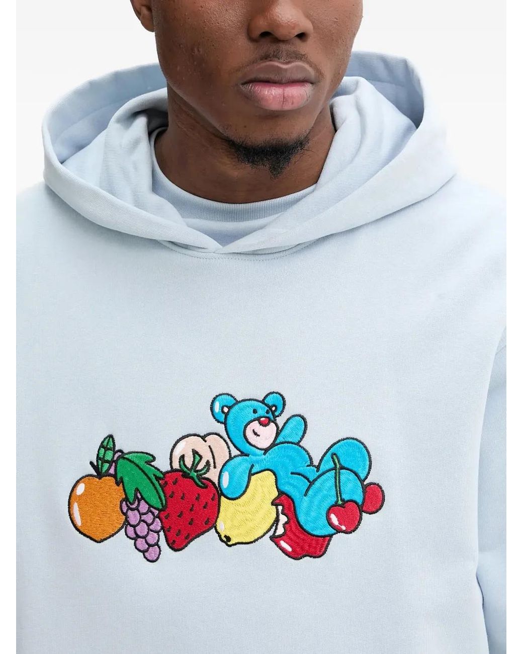 INBETWEENERS Gray Embroidered Hooded Sweatshirt