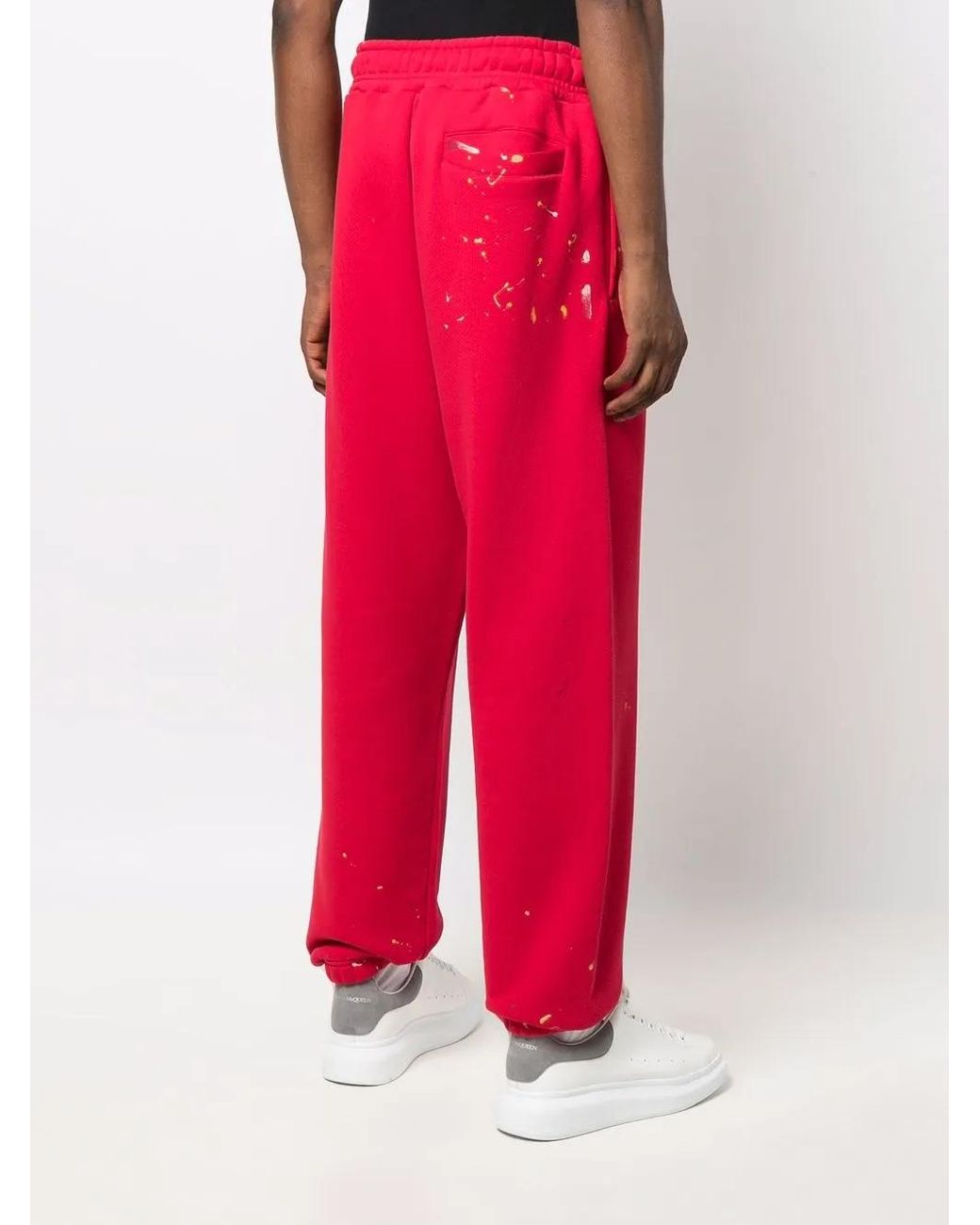 Palm Angels Red Palm Tree-Print Track Pants for men