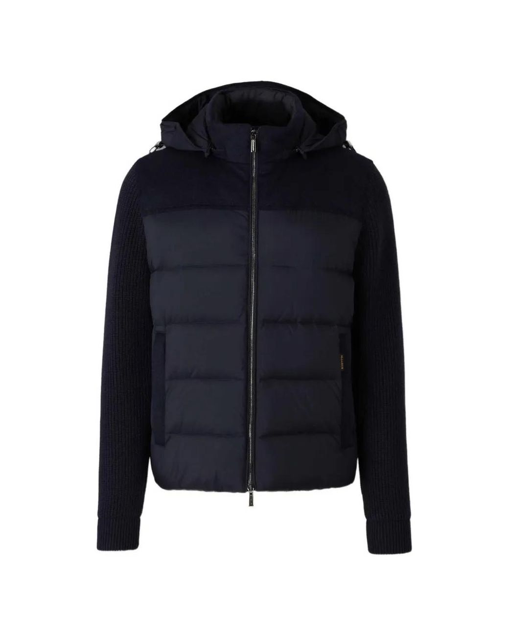 Moorer Blue Veste Matelassée À Capuche for men