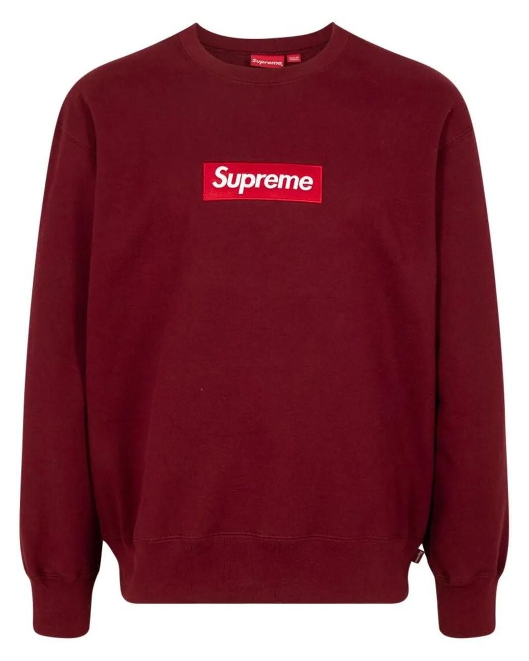 Supreme Red Box Logo Crew Neck Sweatshirt