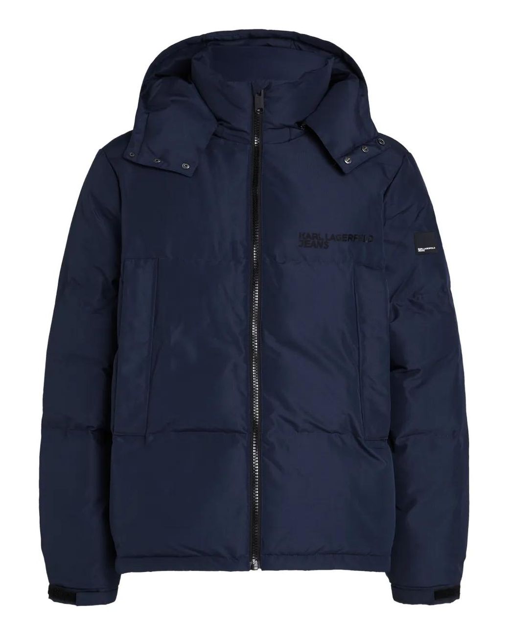Karl Lagerfeld Blue Structured Giubbino Jacket With Ribbed Details for men