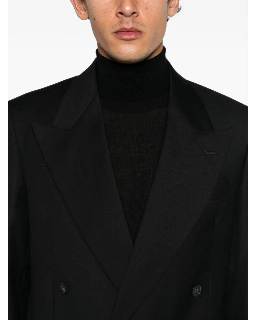 época Black Maestrale Double-Breasted Suit for men