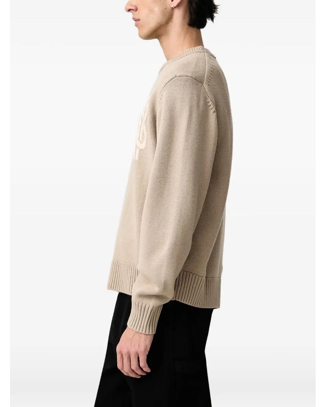 Filling Pieces Natural Logo-Embroidered Sweater for men