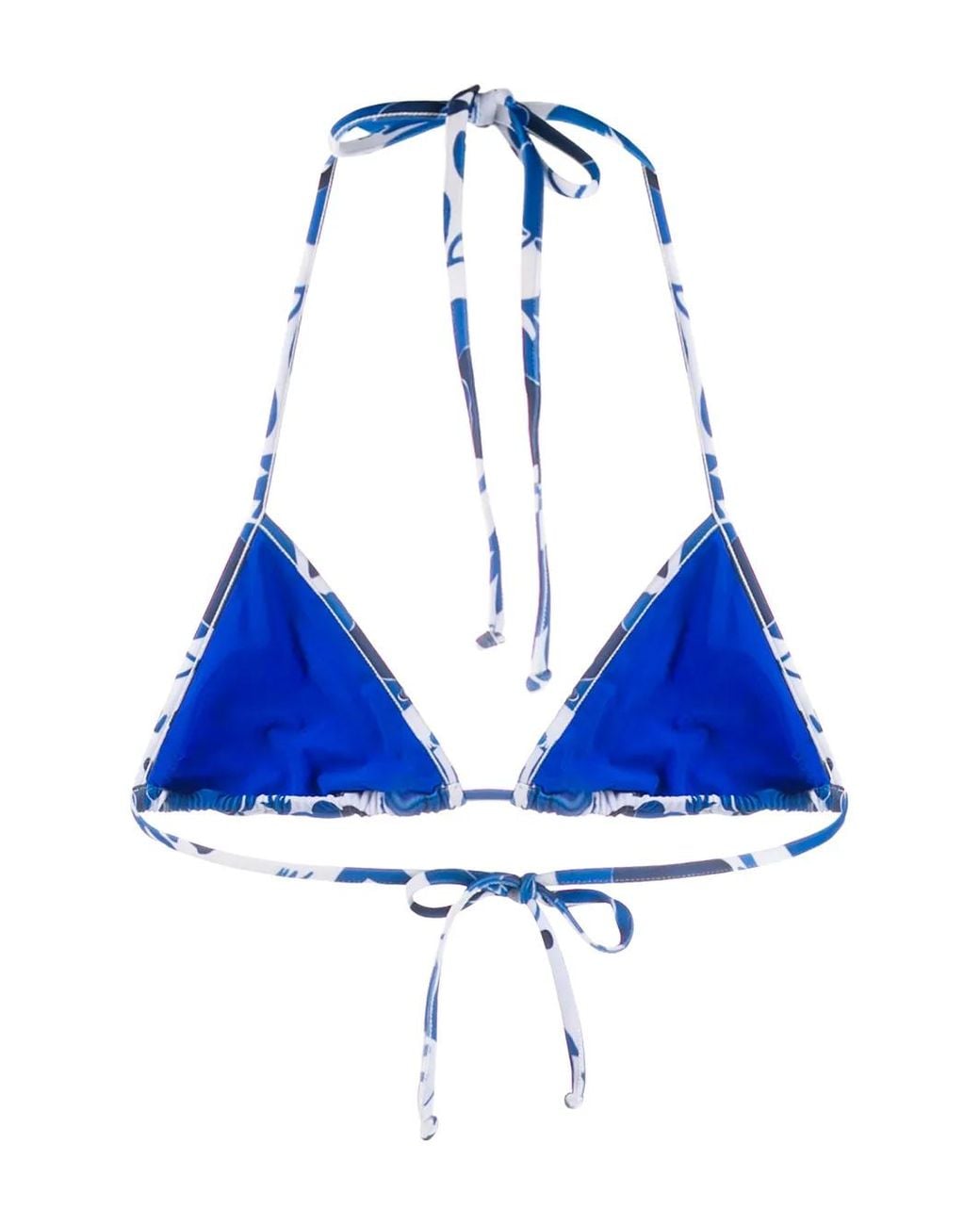 LaDoubleJ Blue Printed String Bikini Bottoms