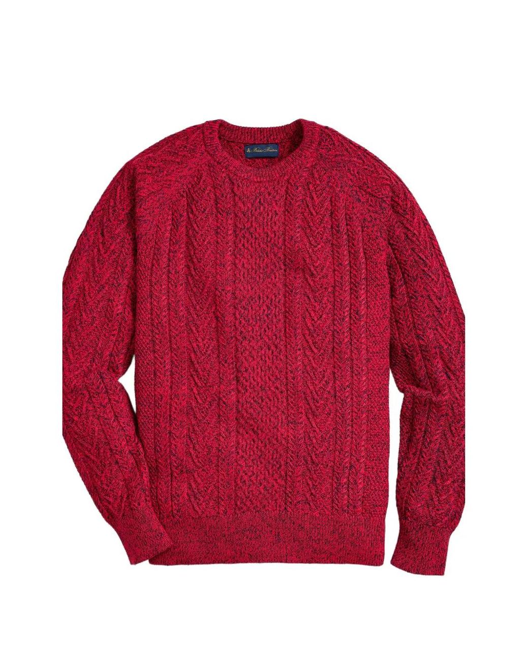 Brooks Brothers Red Fisherman Crewneck Sweater for men