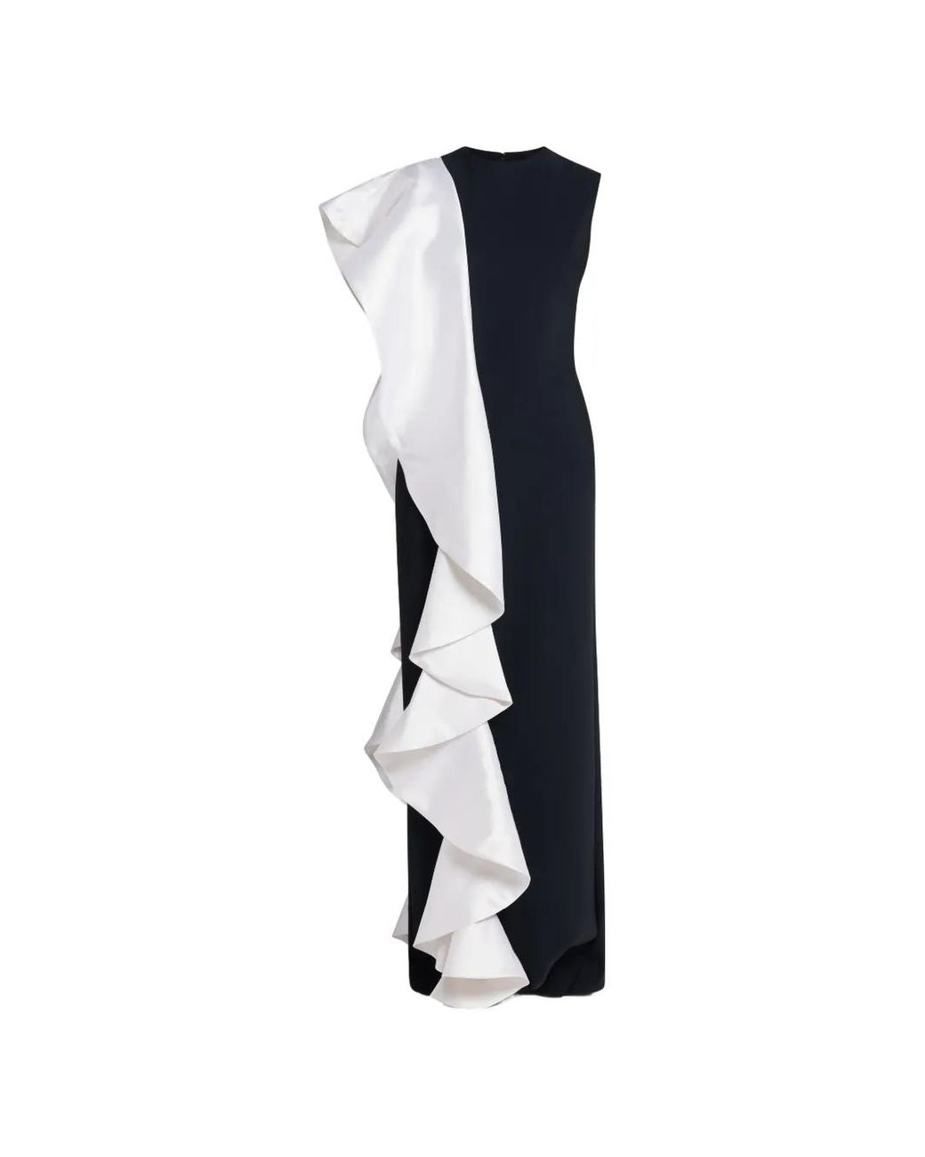 Greta Constantine Blue Ruffled Eglinton Dress