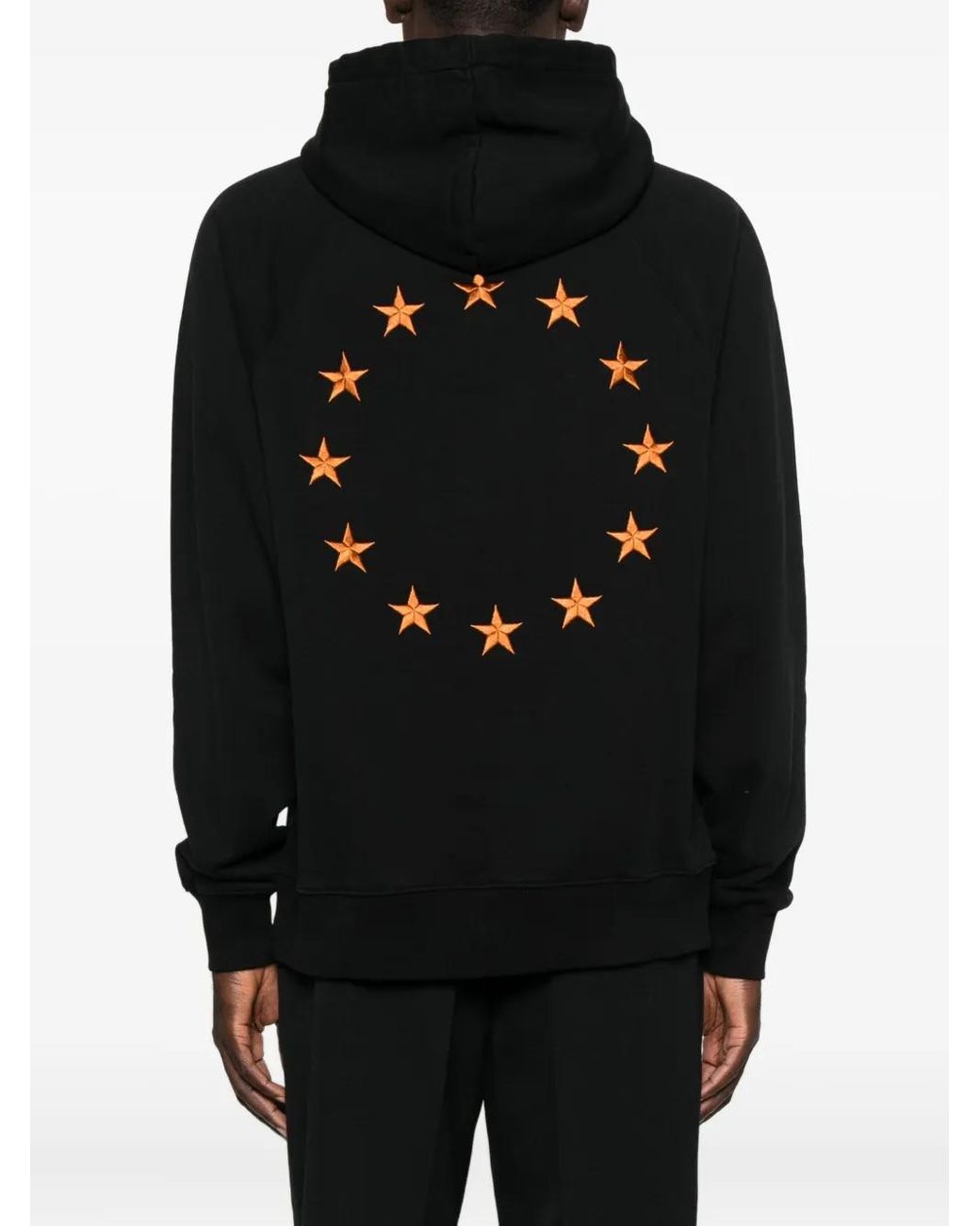 Etudes Studio Black Europa Star-Embroidered Hoodie for men