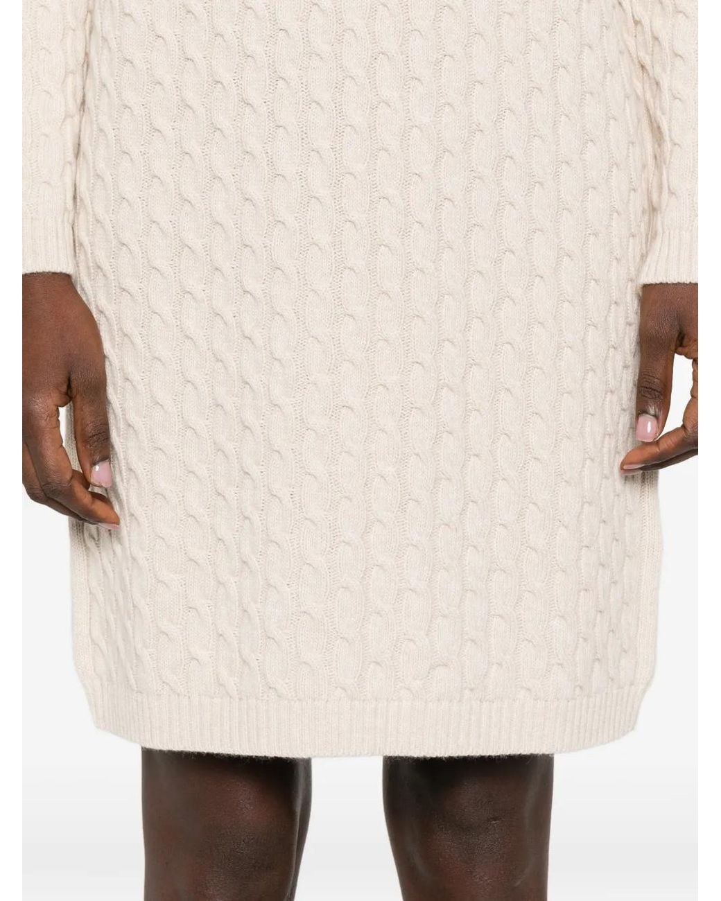 Gant White Cable-Knit Mini Dress