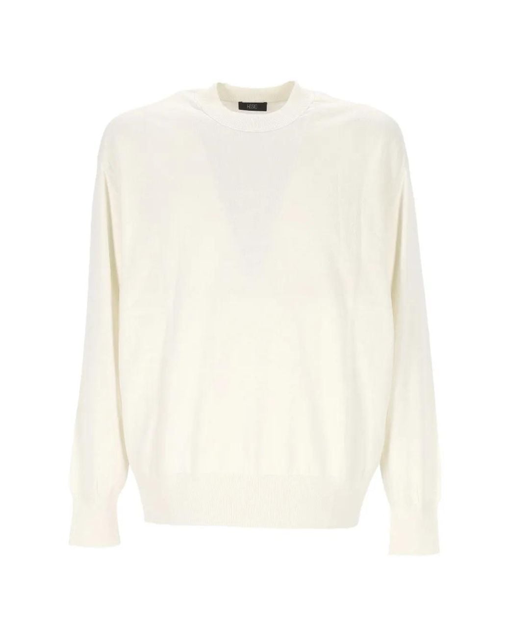 Hōsio White Fine-Knit Sweater for men