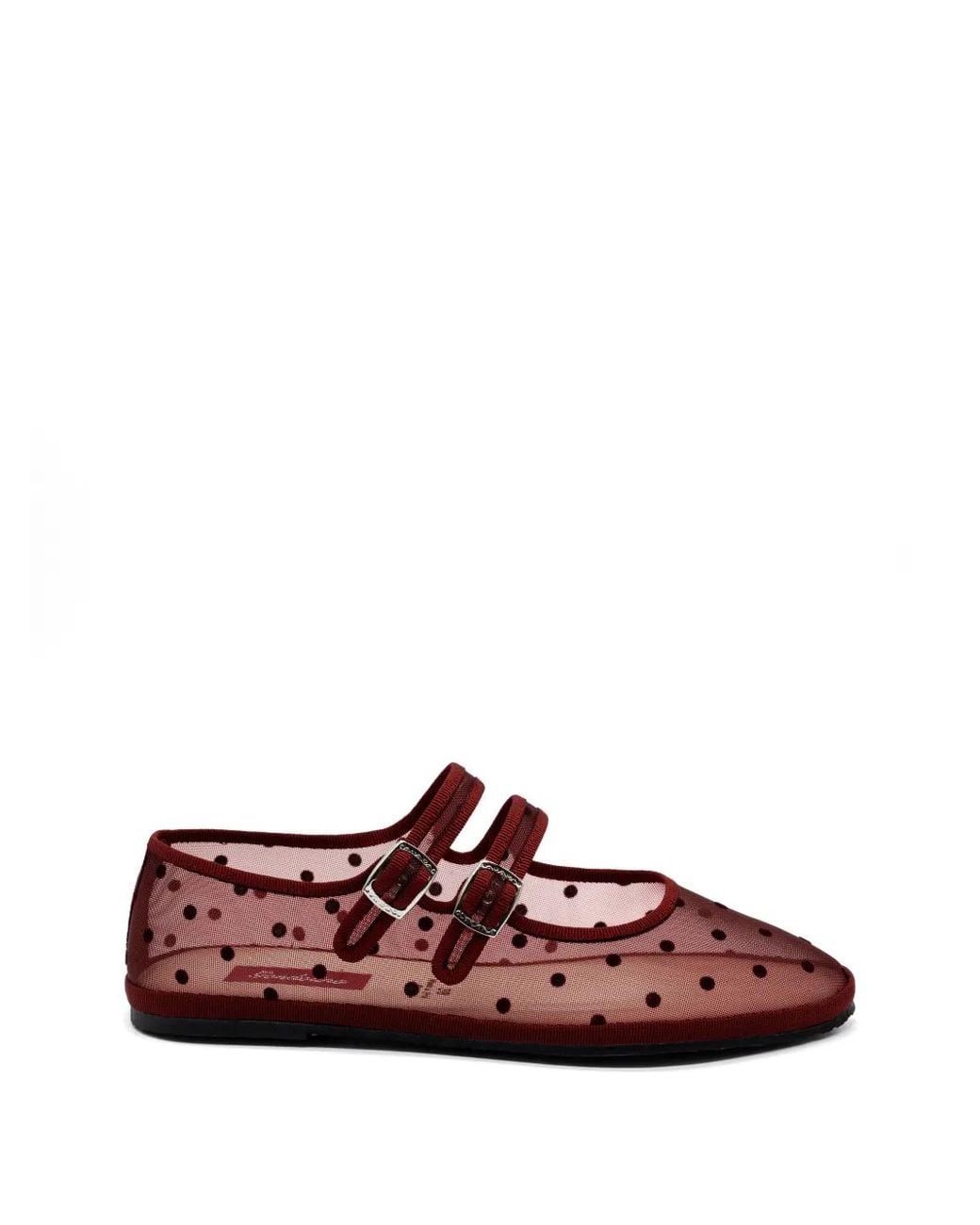 Gondolina Mary Jane Polka-Dot Ballet Flats in Red | Lyst