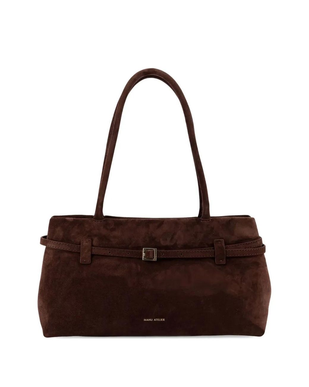 MANU Atelier Brown Le Cambon East West Suede Bag