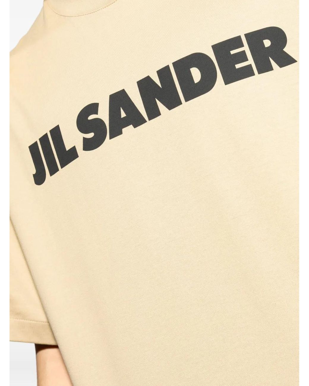 Jil Sander Natural Logo-Print T-Shirt for men