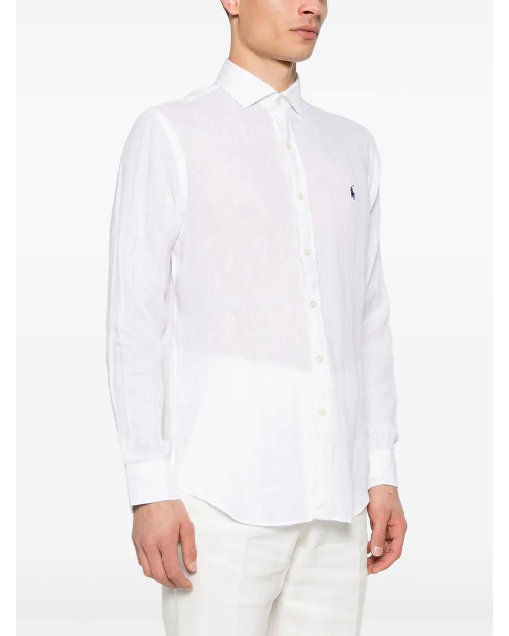Polo Ralph Lauren Linen Shirt in White for Men | Lyst