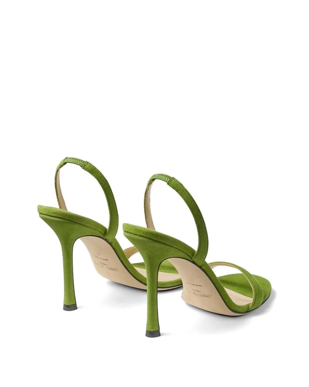 Jimmy Choo Green Jenn 100 Clover Suede Sandals