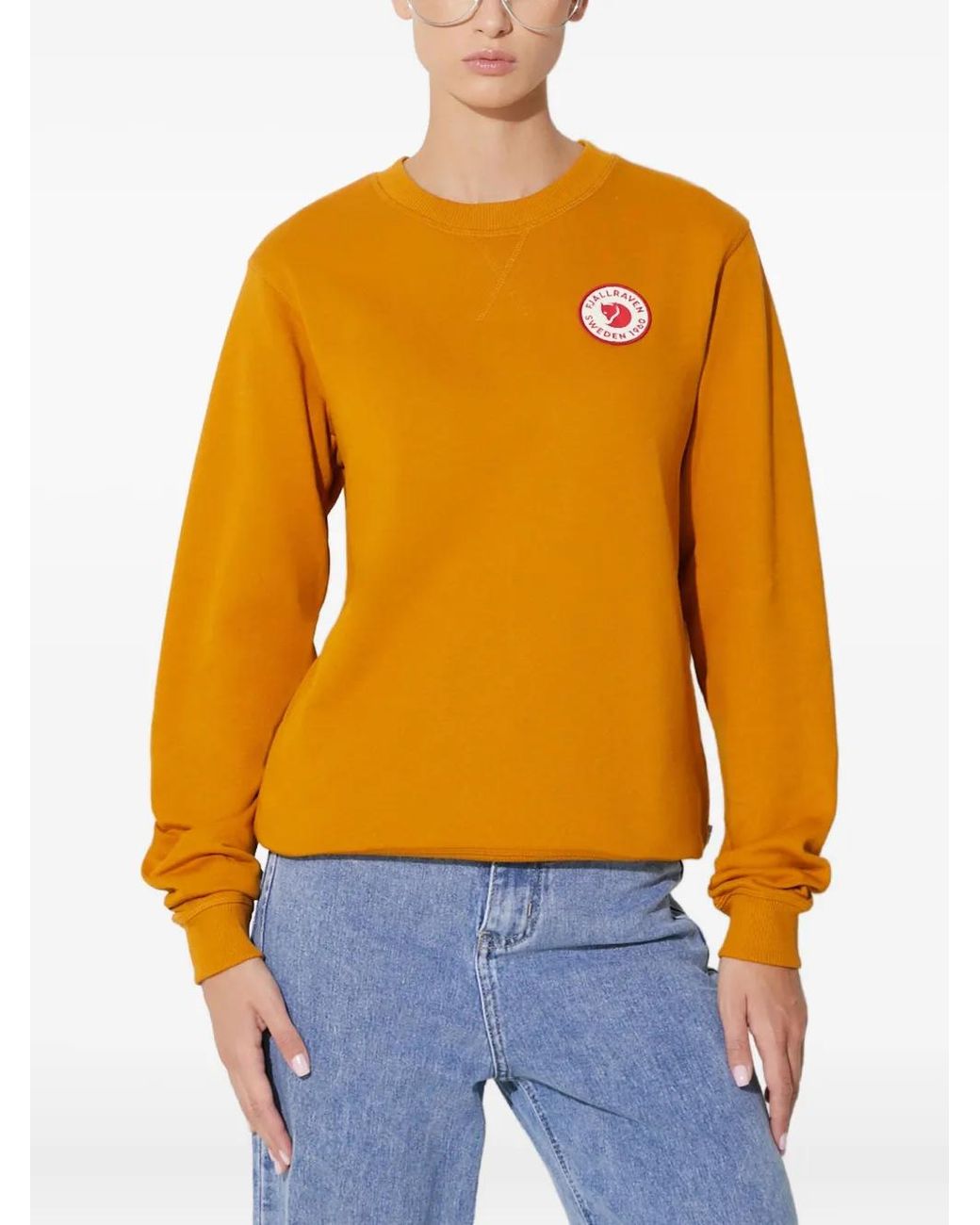 Fjallraven Blue Sweatshirt Mit Logo-Patch