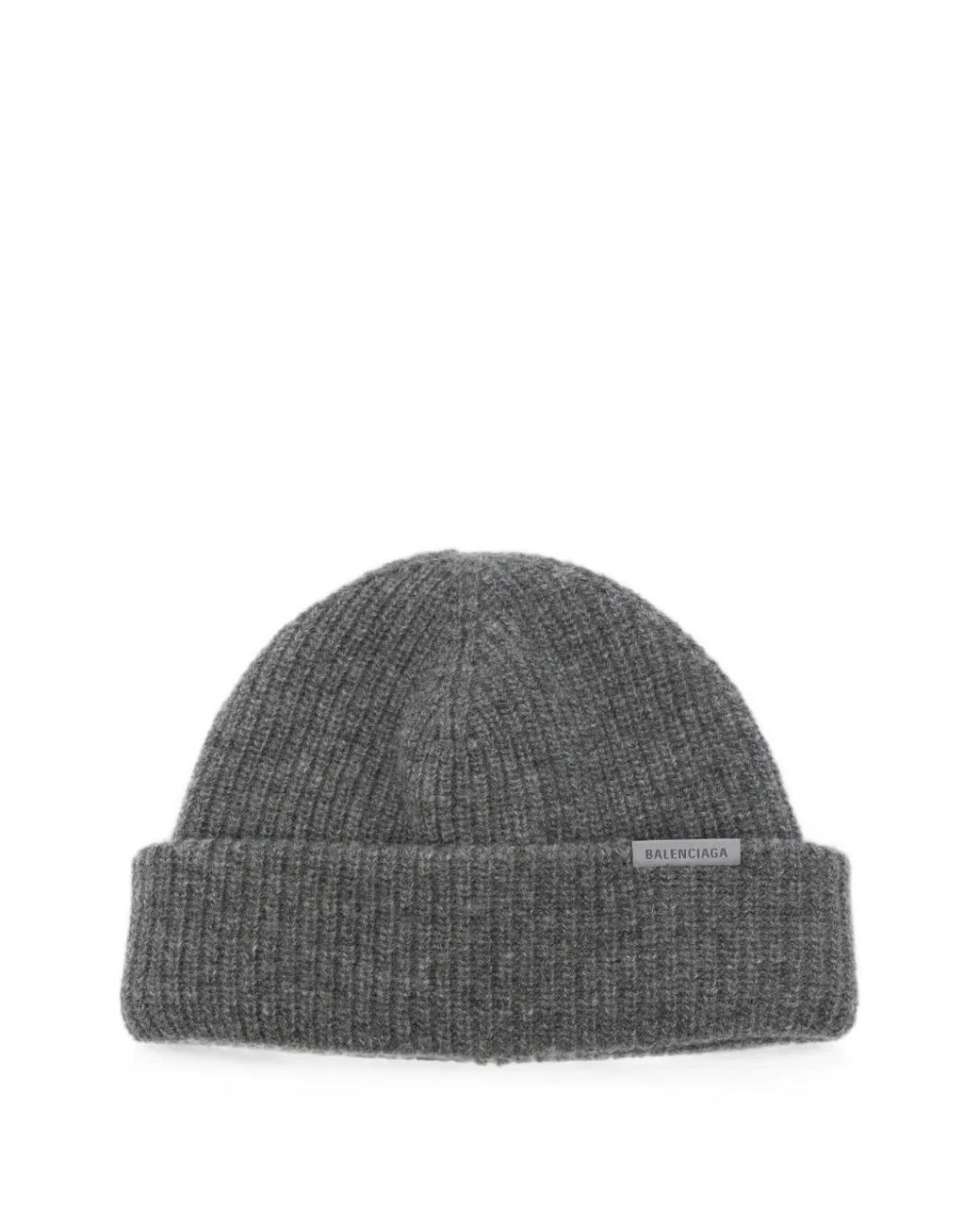 Balenciaga Gray Wool Beanie for men