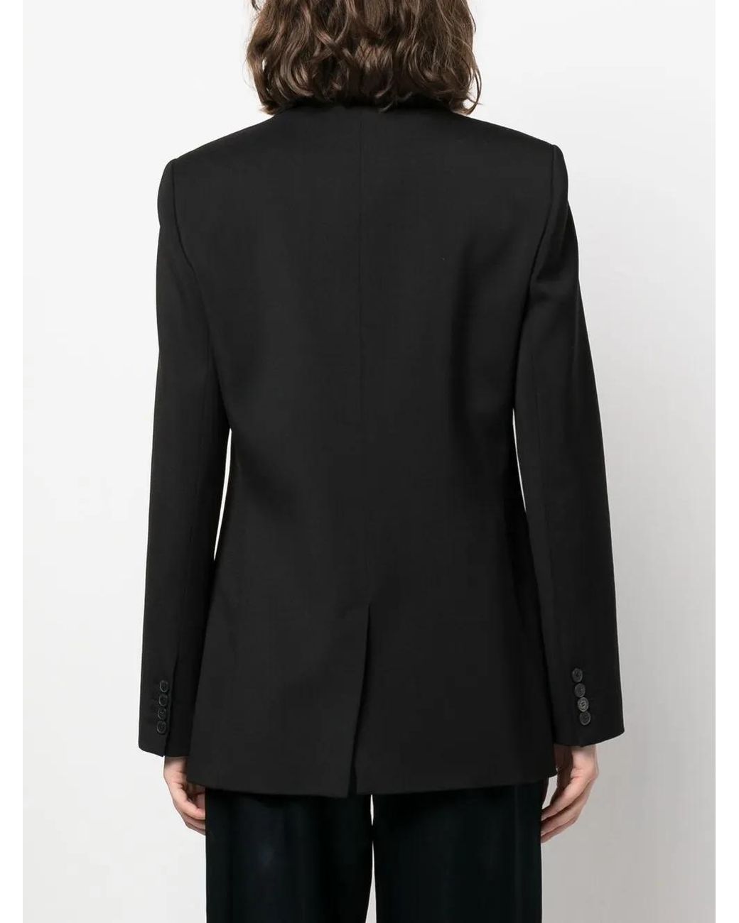 Joseph Black Single-Breasted Wool Blazer