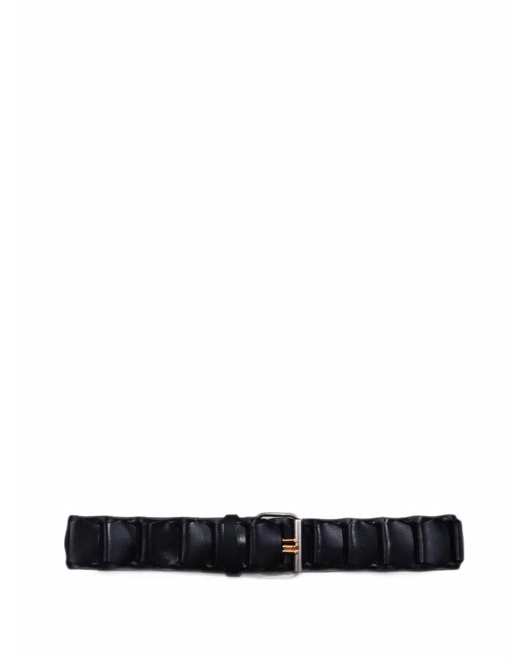 Etro White Braided Leather Belt