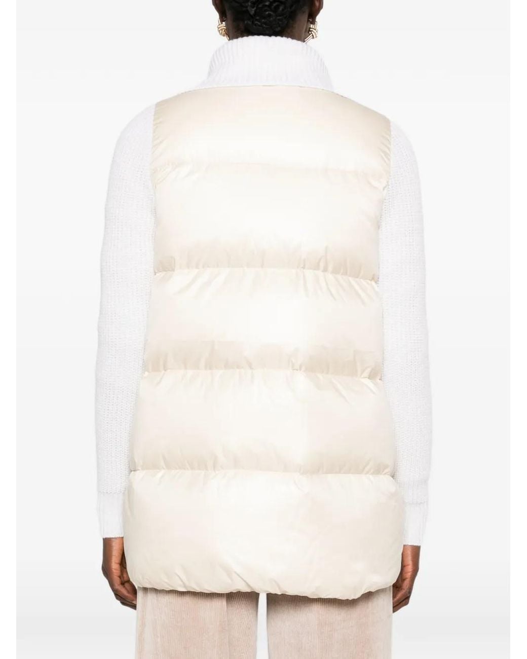 Peserico White Quilted Padded Gilet
