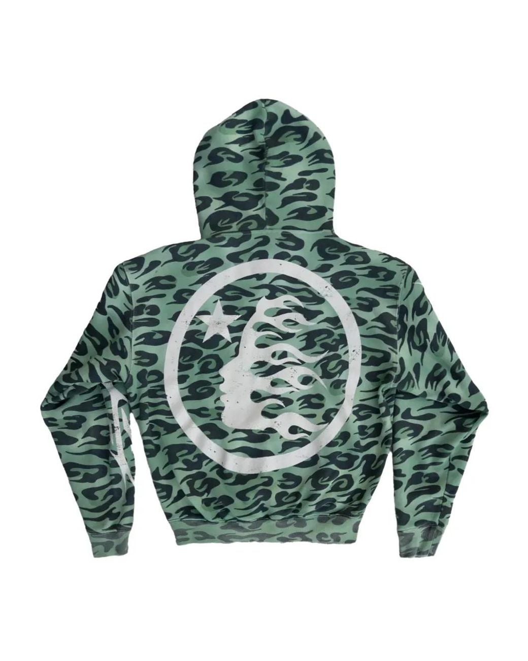 HELLSTAR Green Zip-Up Hoodie for men