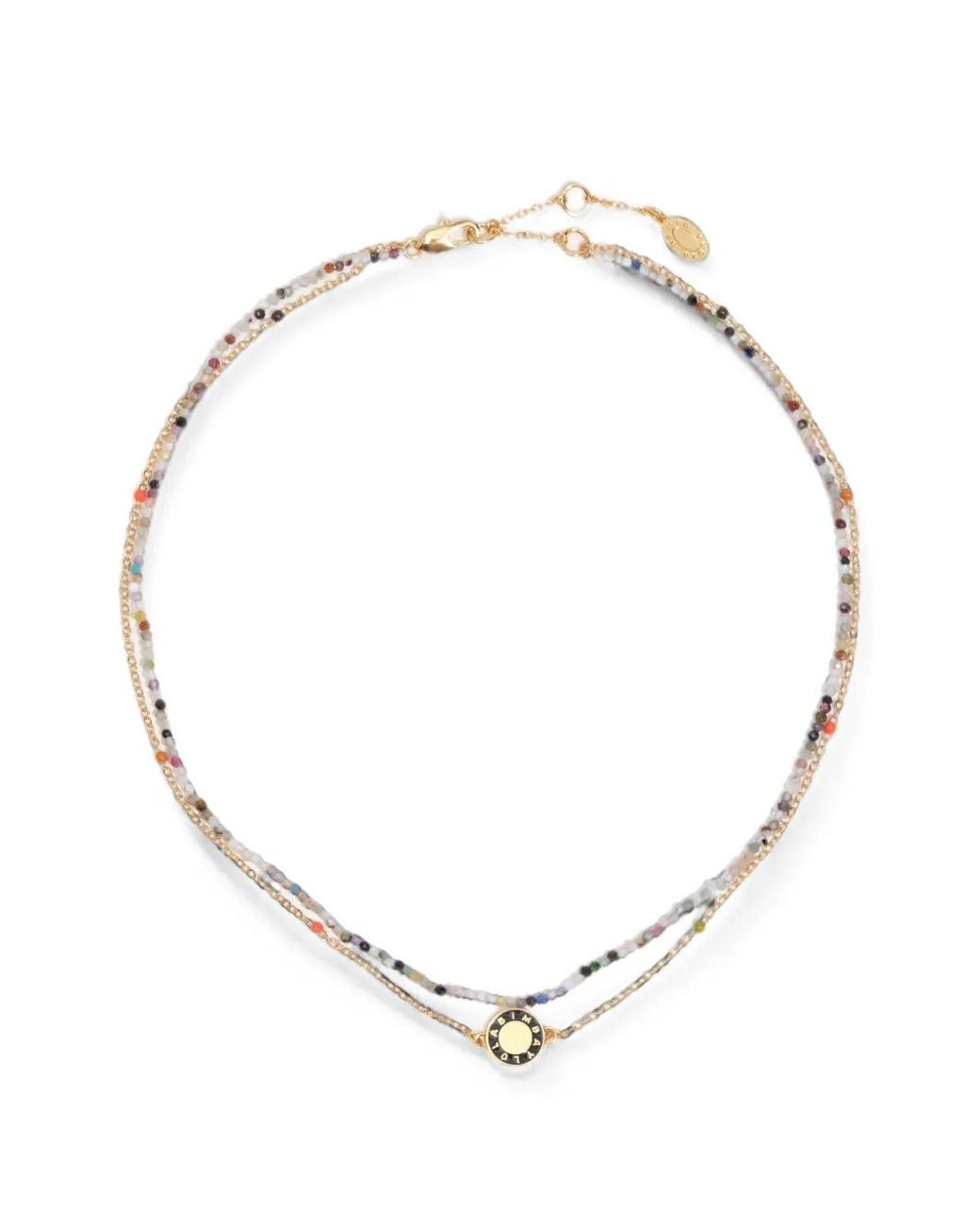 Bimba Y Lola White Necklace With Chain And Logo Stones