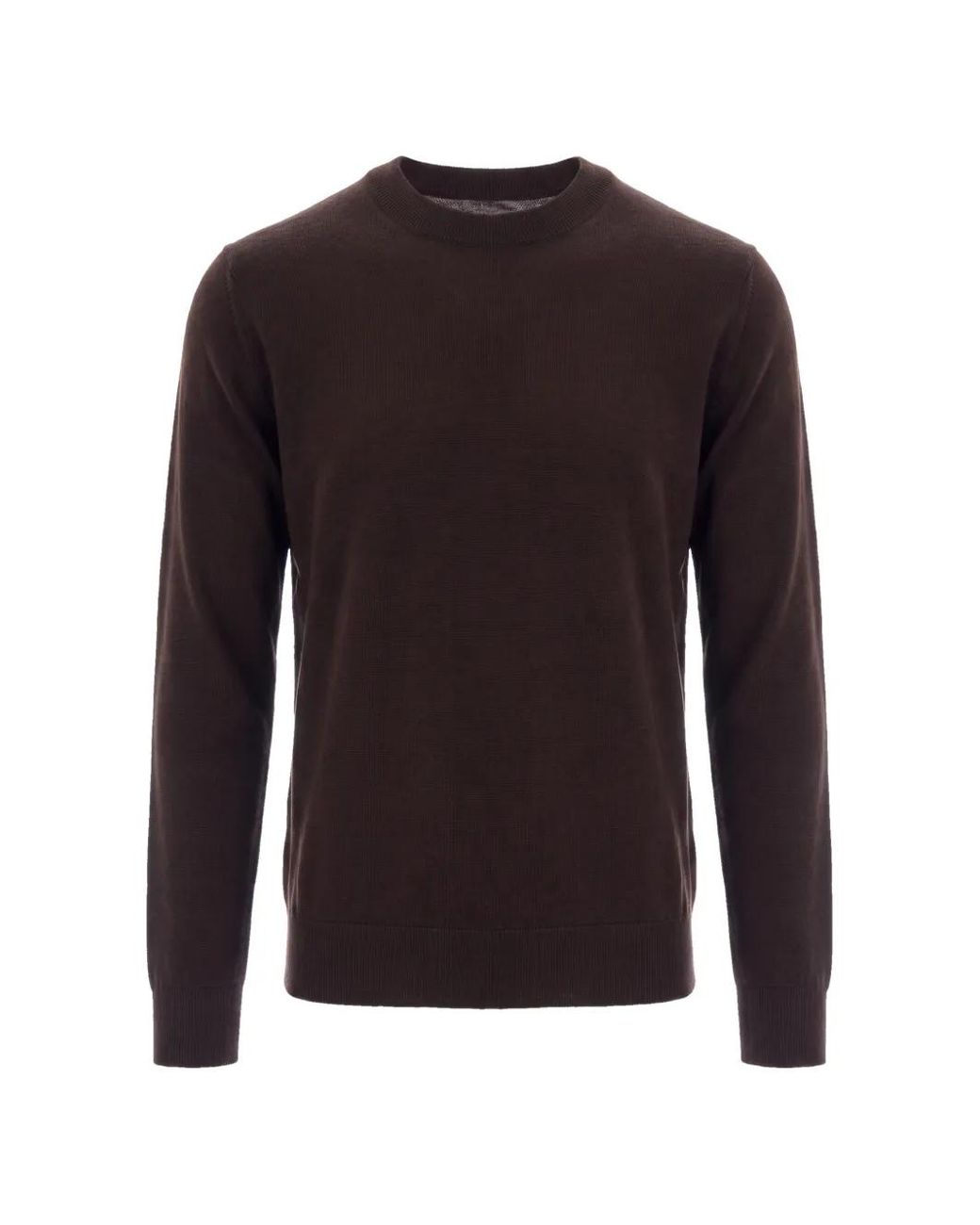 Paolo Pecora Brown Crew-Neck Knitted Sweater for men