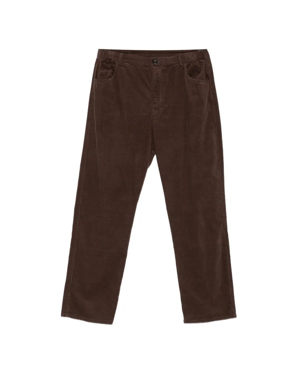 Private 0204 Brown Corduroy Straight-Leg Trousers