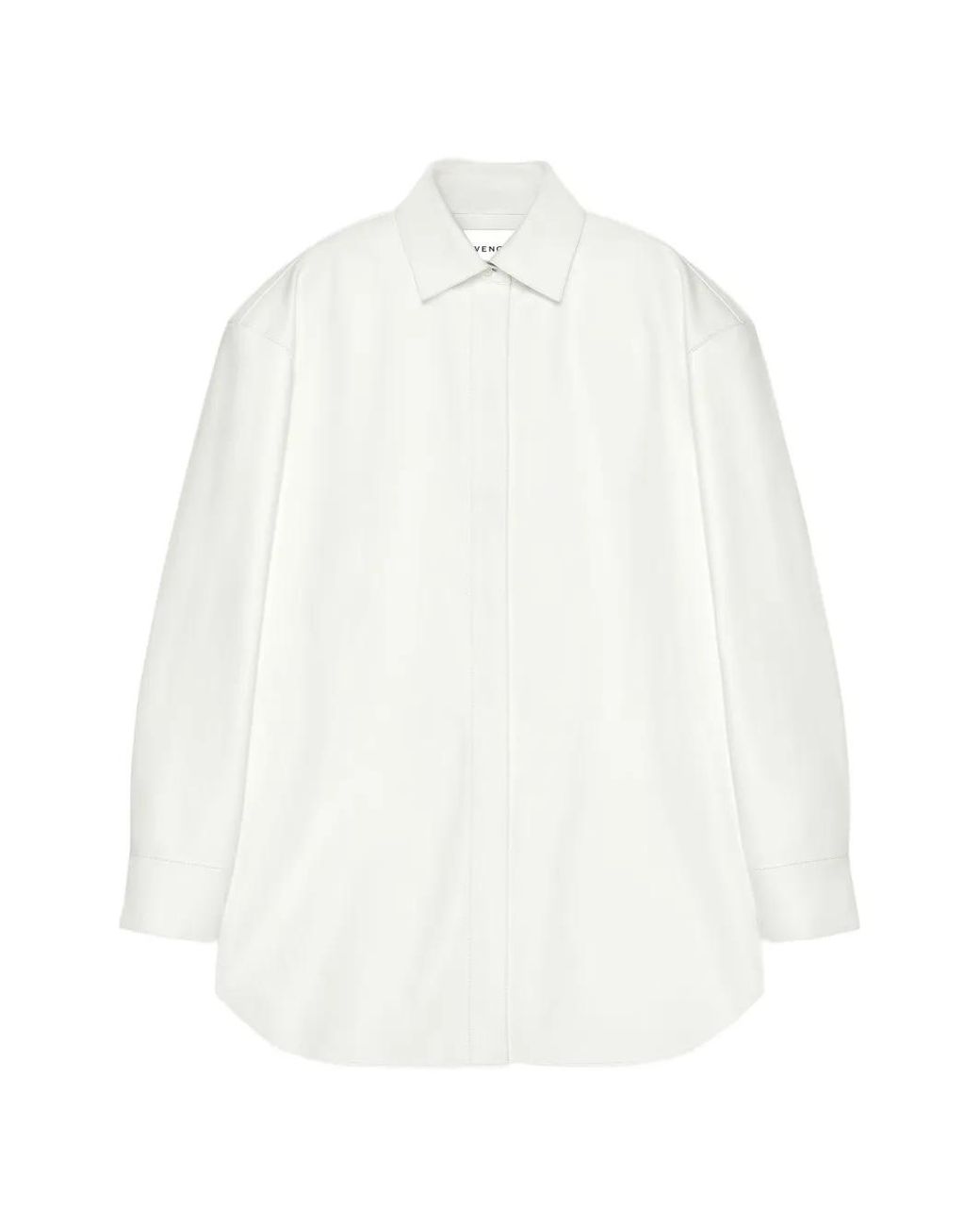 Camisa Asimétrica De Piel De Napa Givenchy de color White