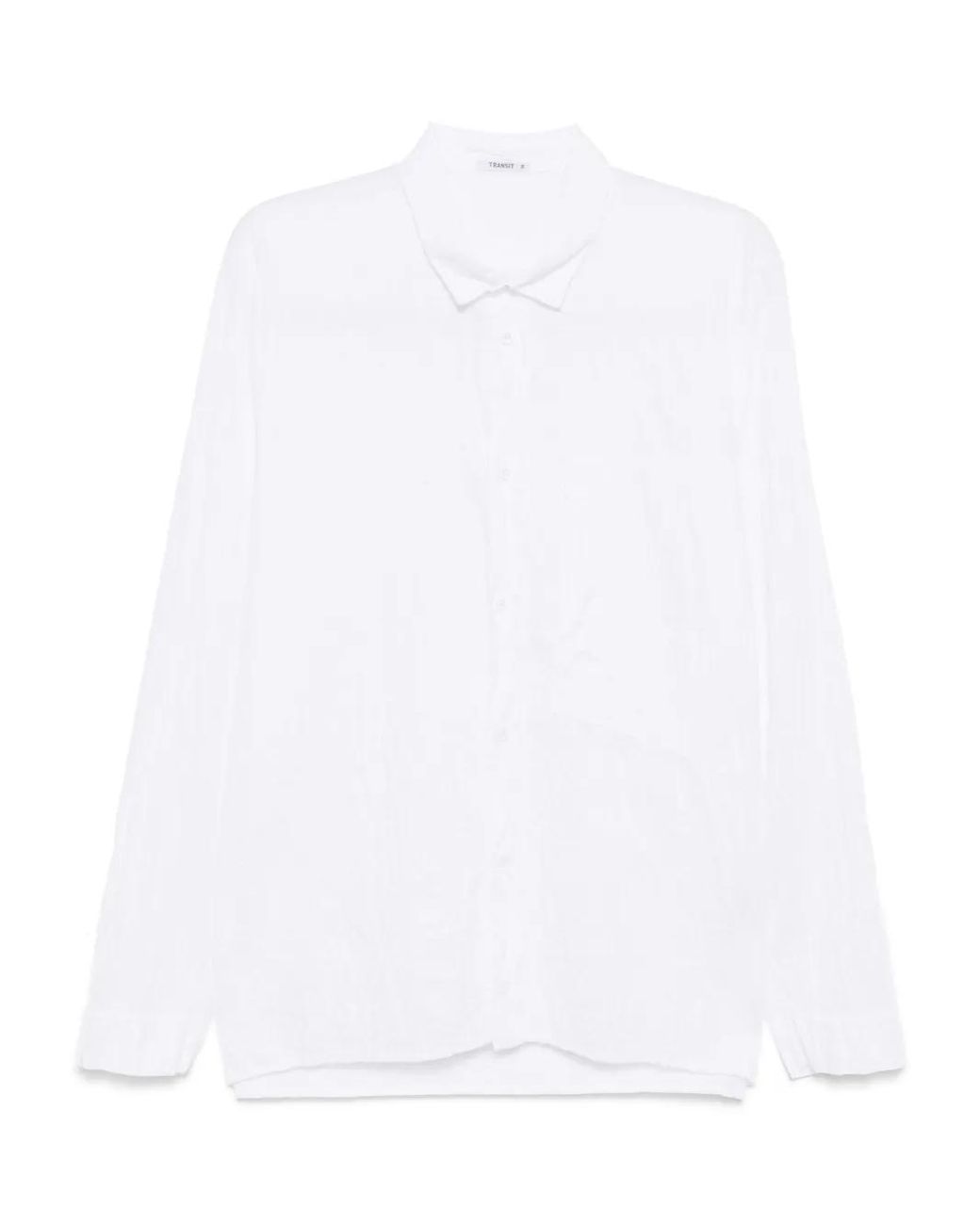 Transit White Long-Sleeved Shirt for men